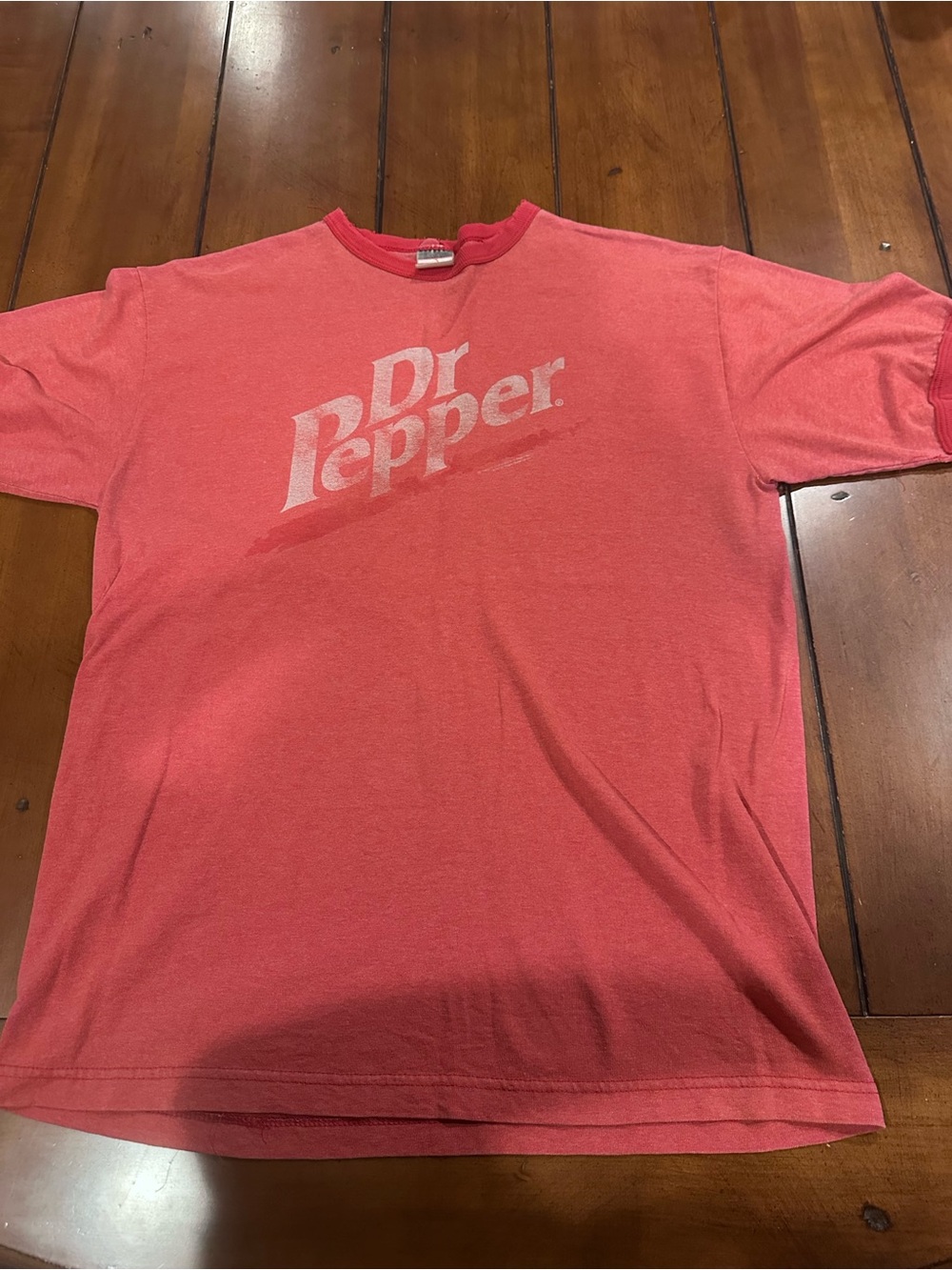 Dr Pepper Graphic Logo T-Shirt Men’s Large Red Heather Soda Soft Drink Tee